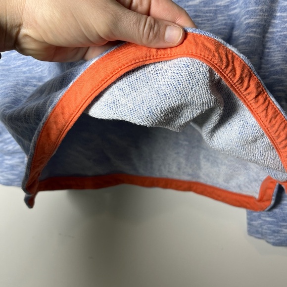 The Black Dog Heathered Space Dye Blue Cowl Neck Pullover Sweatshirt Small - Picture 9 of 9